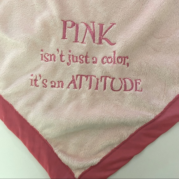 Ganz baby girl “ PINK isn’t just a color, it’s an ATTITUDE” blanket - Picture 3 of 5